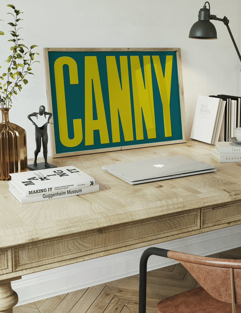 Canny Typography Quote Print - Lime Green