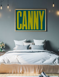 Canny Typography Quote Print - Lime Green