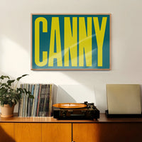 Canny Typography Quote Print - Lime Green
