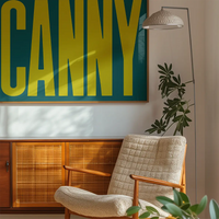 Canny Typography Quote Print - Lime Green