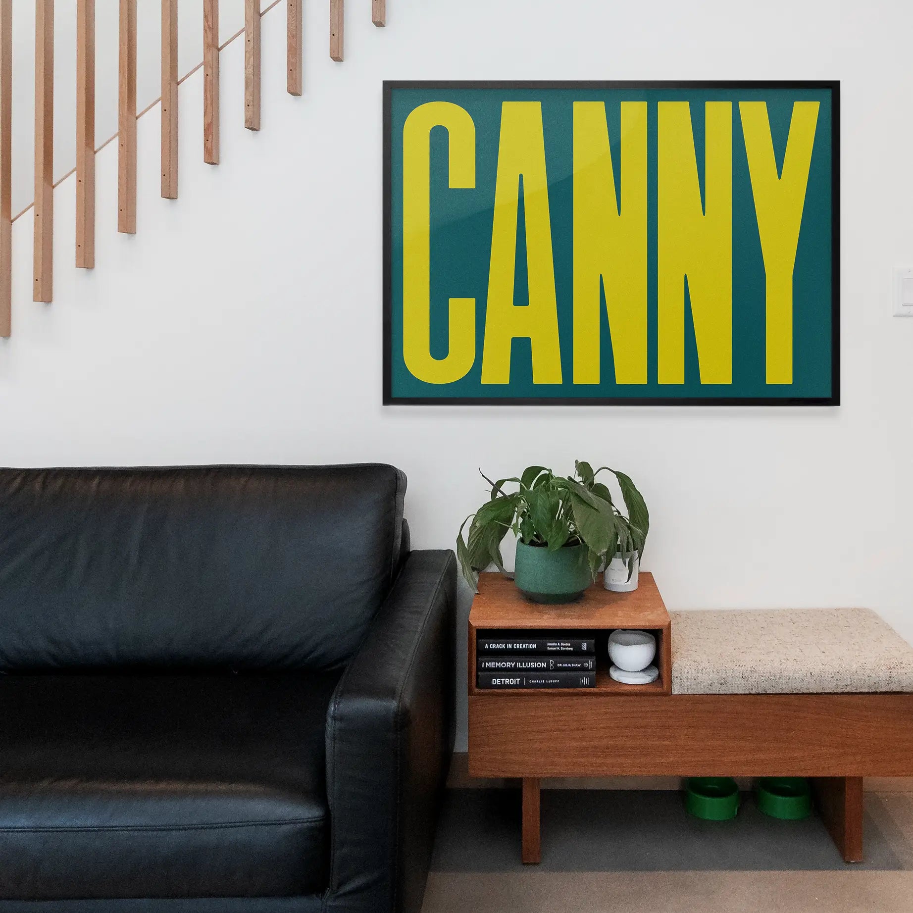 Canny Typography Quote Print - Lime Green