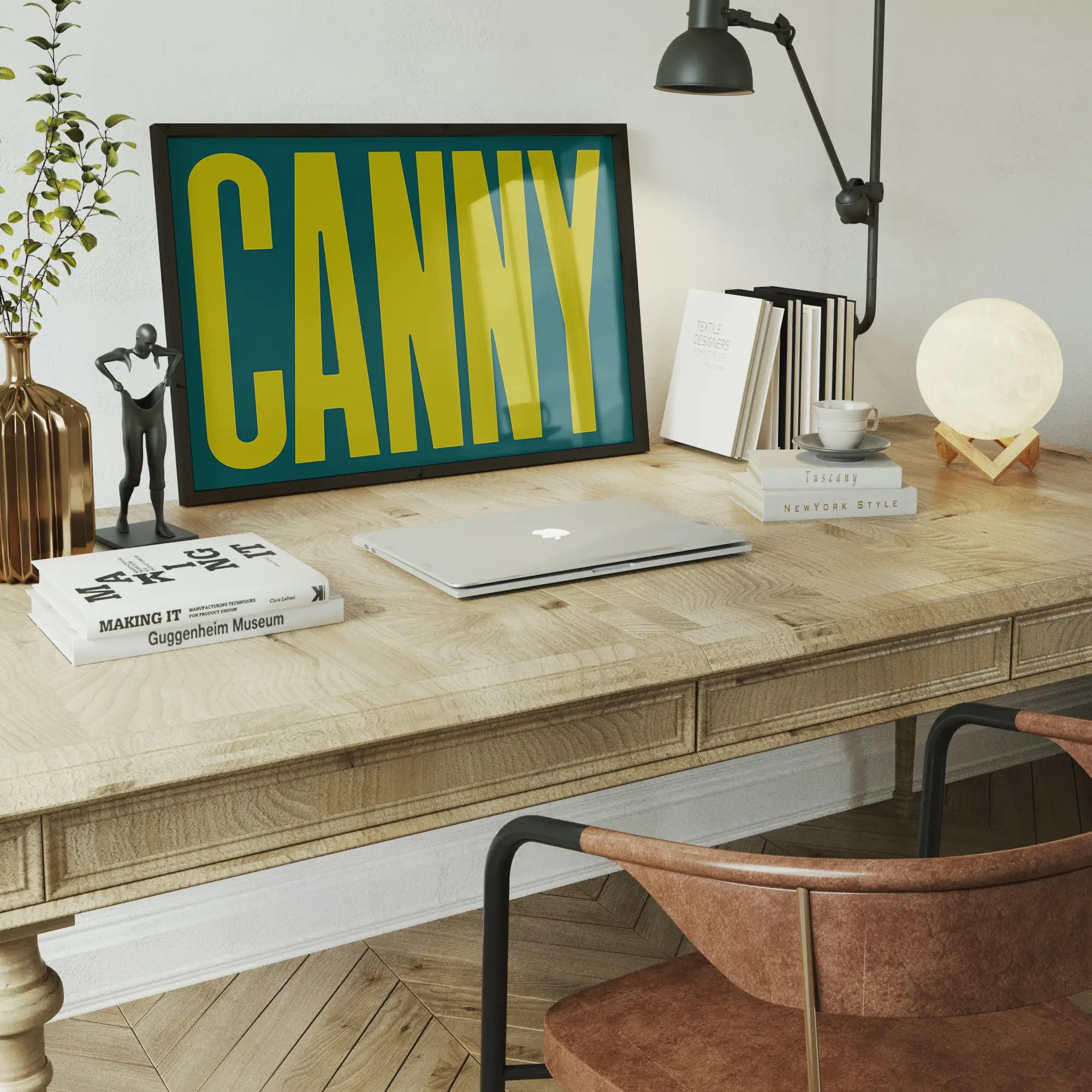 Canny Typography Quote Print - Lime Green