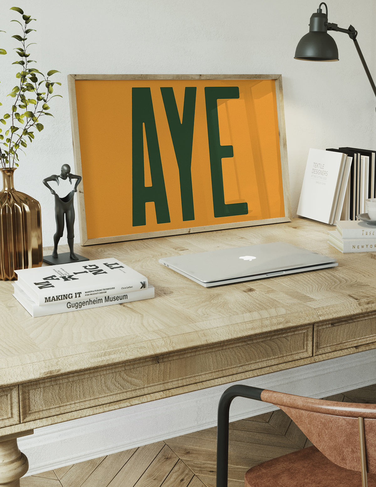 Aye Typography Quote Print - Forest Green