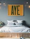 Aye Typography Quote Print - Forest Green