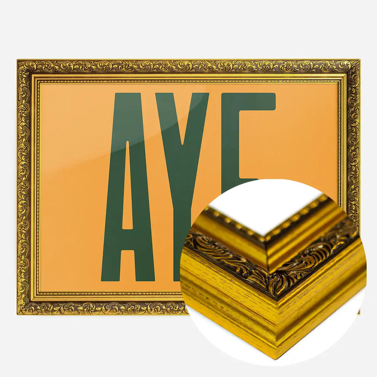 Aye Typography Quote Print - Forest Green