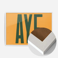 Aye Typography Quote Print - Forest Green