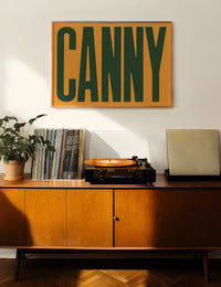 Canny Typography Quote Print - Forest Green