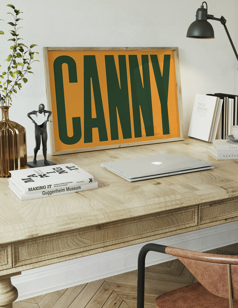 Canny Typography Quote Print - Forest Green