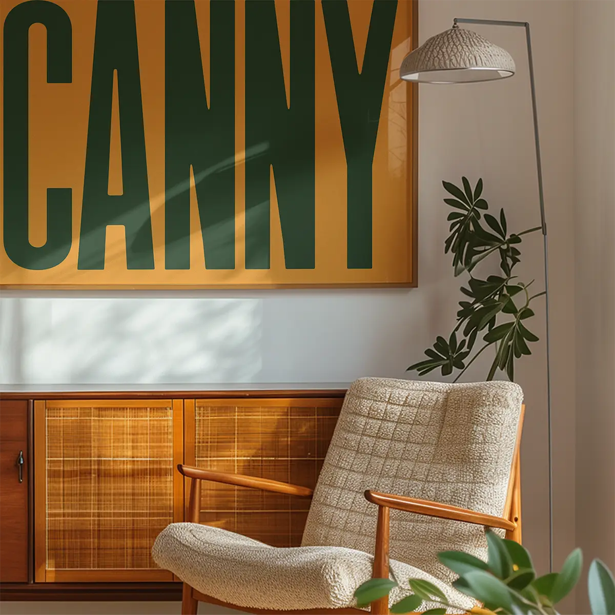 Canny Typography Quote Print - Forest Green