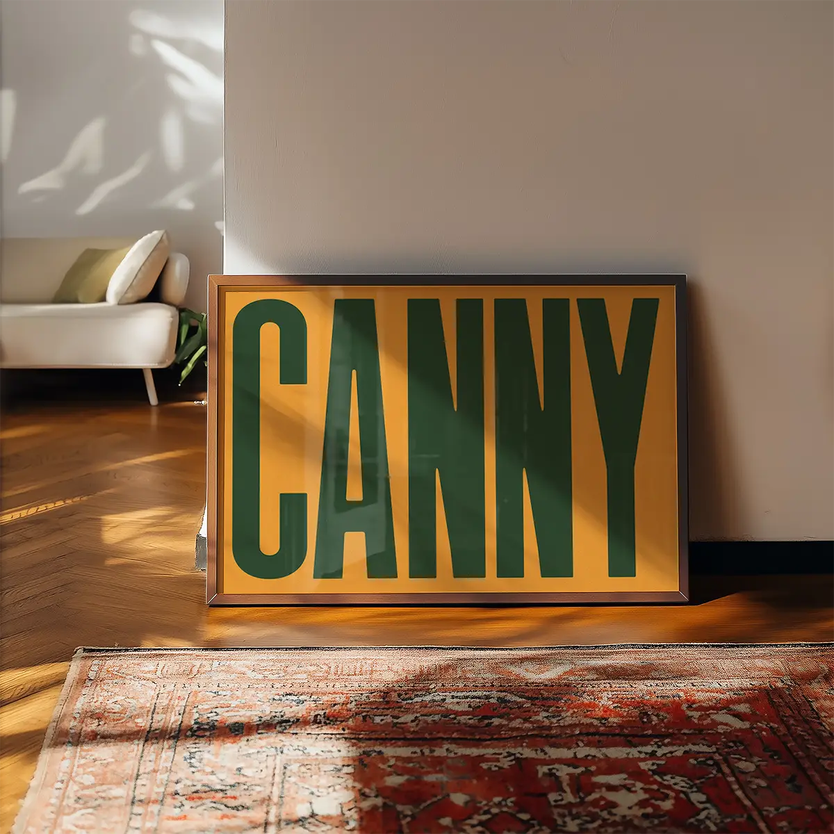 Canny Typography Quote Print - Forest Green