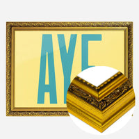Aye Typography Quote Print - Duck Egg Blue