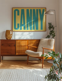 Canny Typography Quote Print - Duck Egg Blue