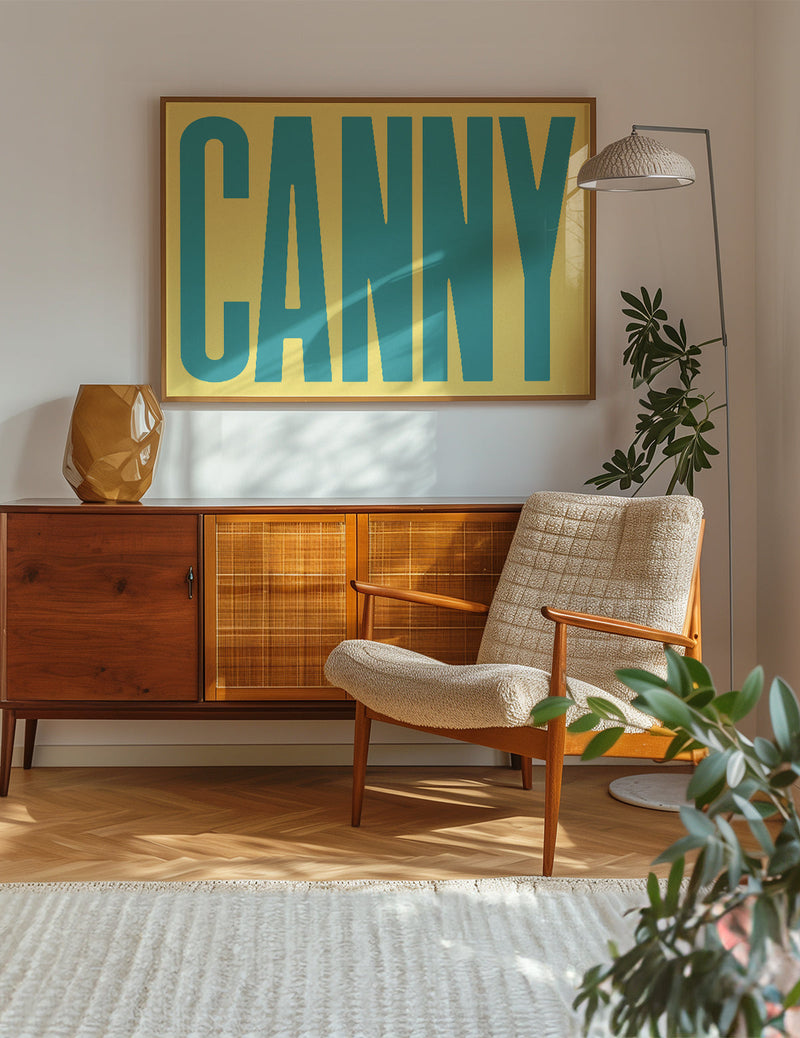Canny Typography Quote Print - Duck Egg Blue