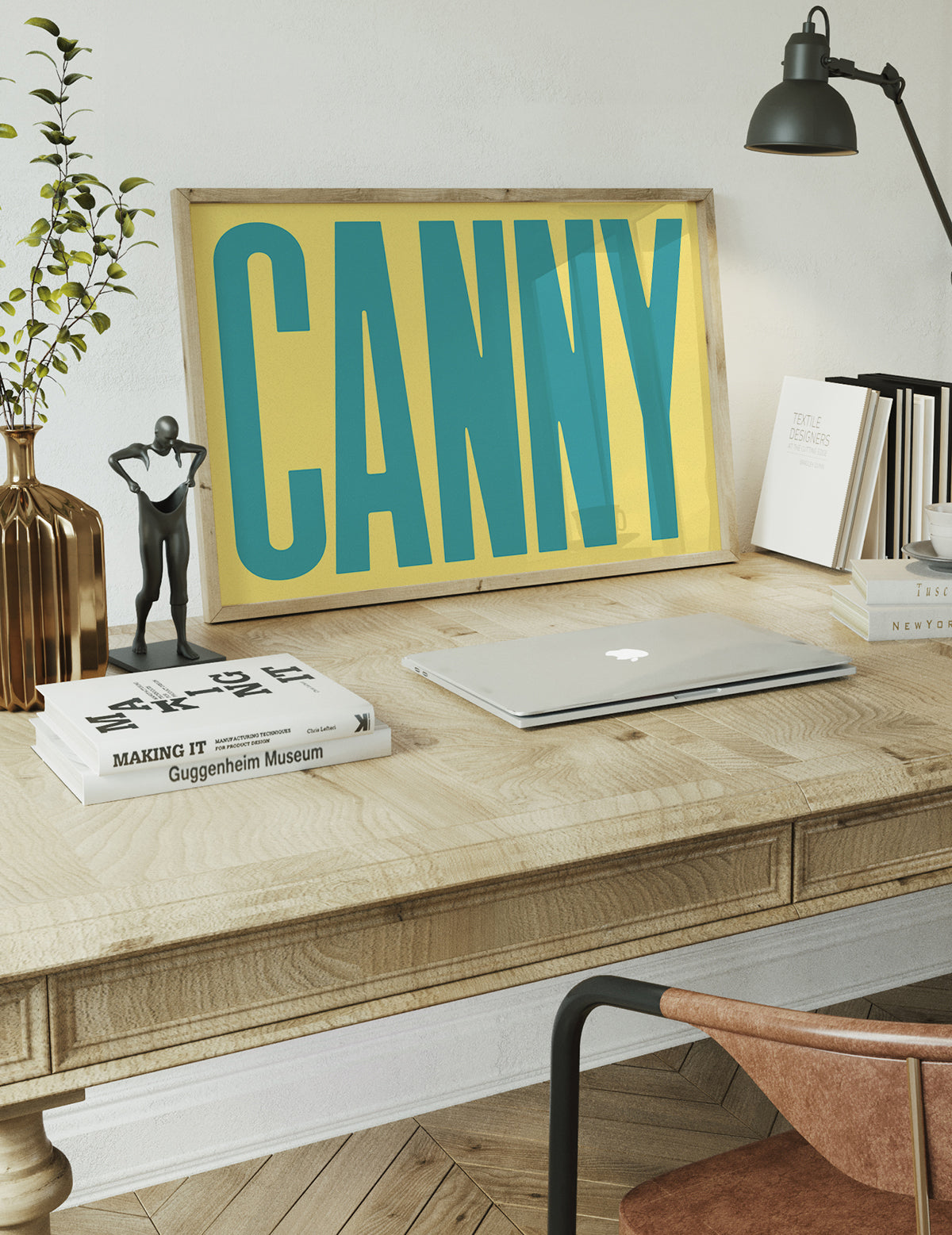Canny Typography Quote Print - Duck Egg Blue