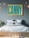 Canny Typography Quote Print - Duck Egg Blue
