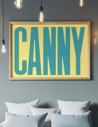Canny Typography Quote Print - Duck Egg Blue