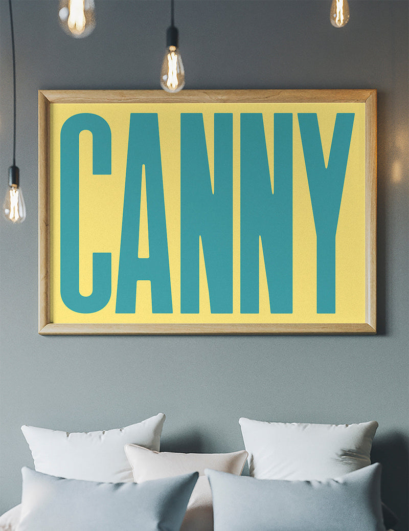 Canny Typography Quote Print - Duck Egg Blue