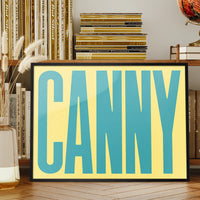 Canny Typography Quote Print - Duck Egg Blue