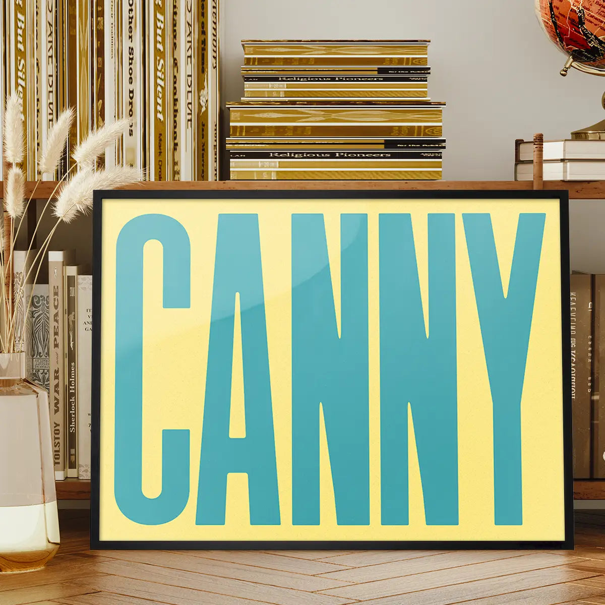 Canny Typography Quote Print - Duck Egg Blue