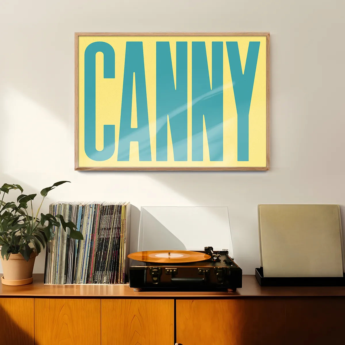 Canny Typography Quote Print - Duck Egg Blue