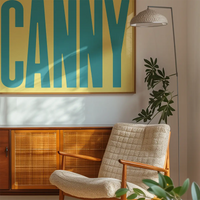 Canny Typography Quote Print - Duck Egg Blue