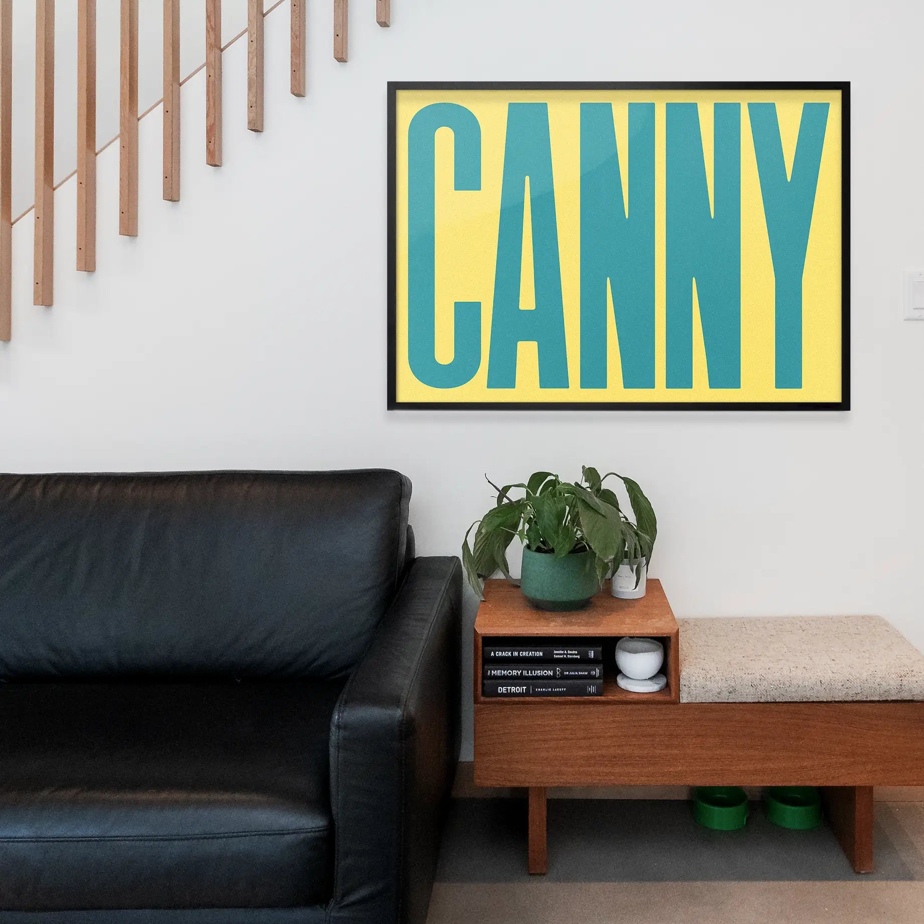 Canny Typography Quote Print - Duck Egg Blue