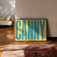 Canny Typography Quote Print - Duck Egg Blue