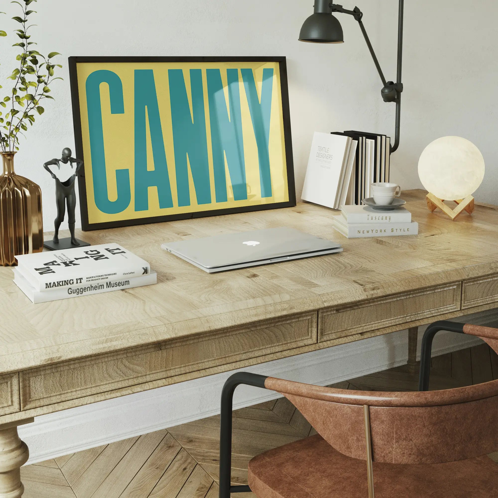 Canny Typography Quote Print - Duck Egg Blue