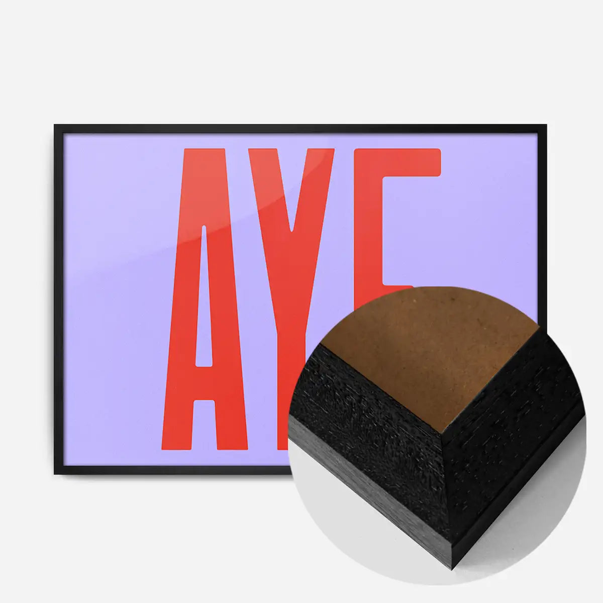 Aye Typography Quote Print - Red