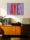 Aye Typography Quote Print - Red
