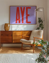 Aye Typography Quote Print - Red