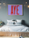 Aye Typography Quote Print - Red