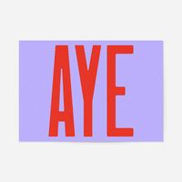 Aye Typography Quote Print - Red
