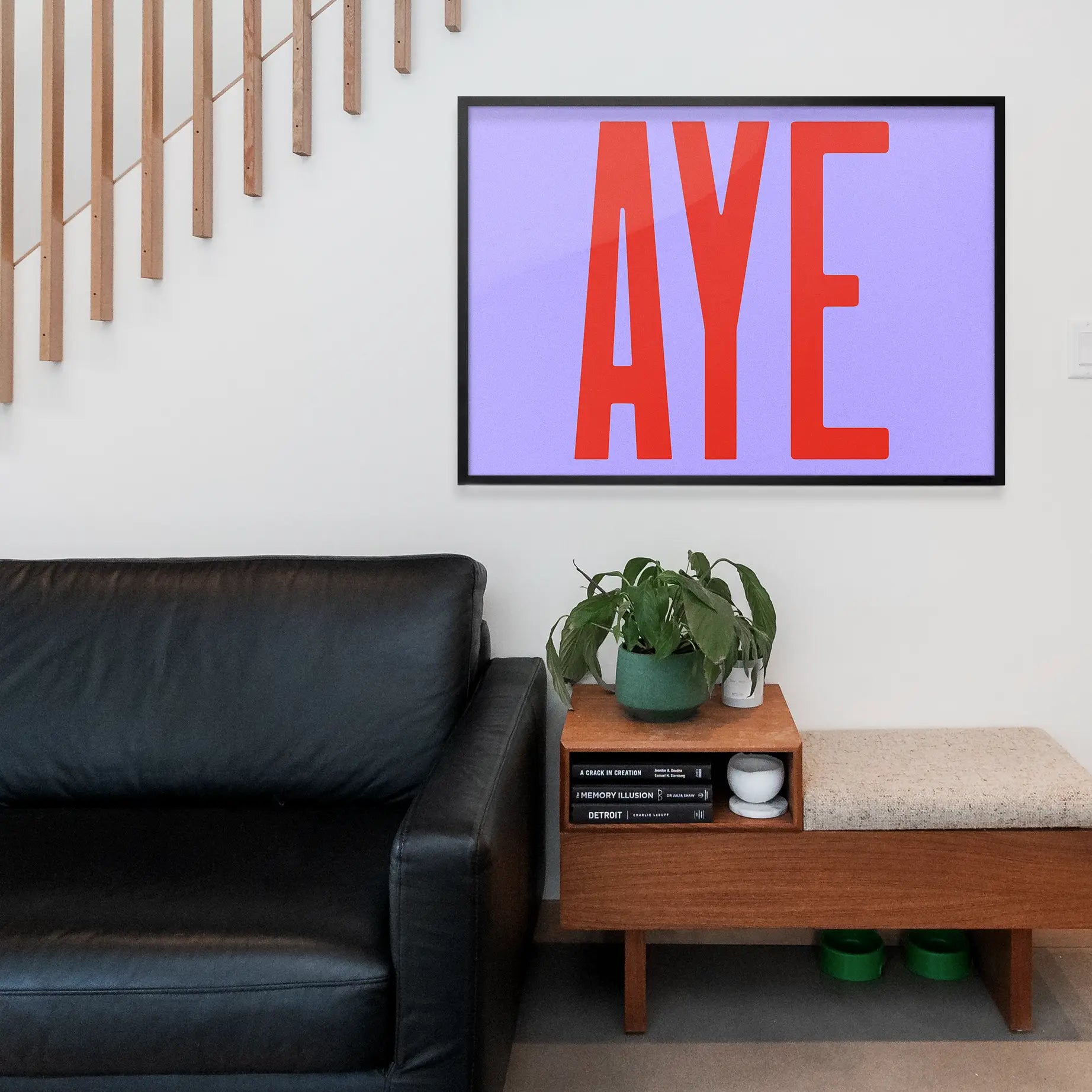 Aye Typography Quote Print - Red