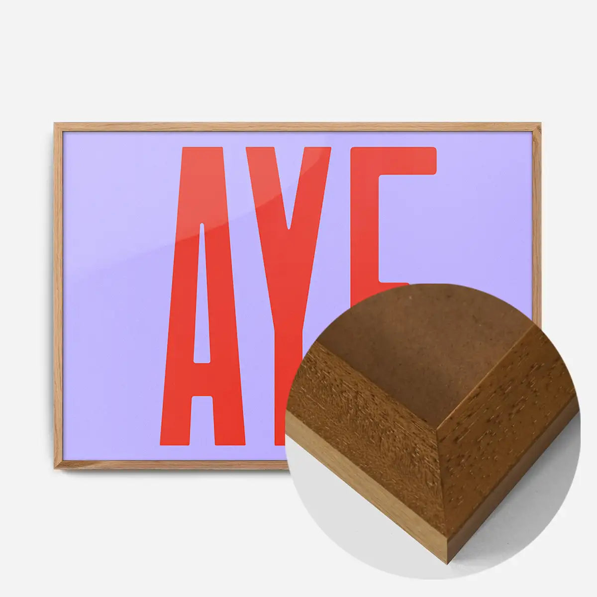 Aye Typography Quote Print - Red
