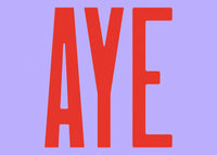 Aye Typography Quote Print - Red