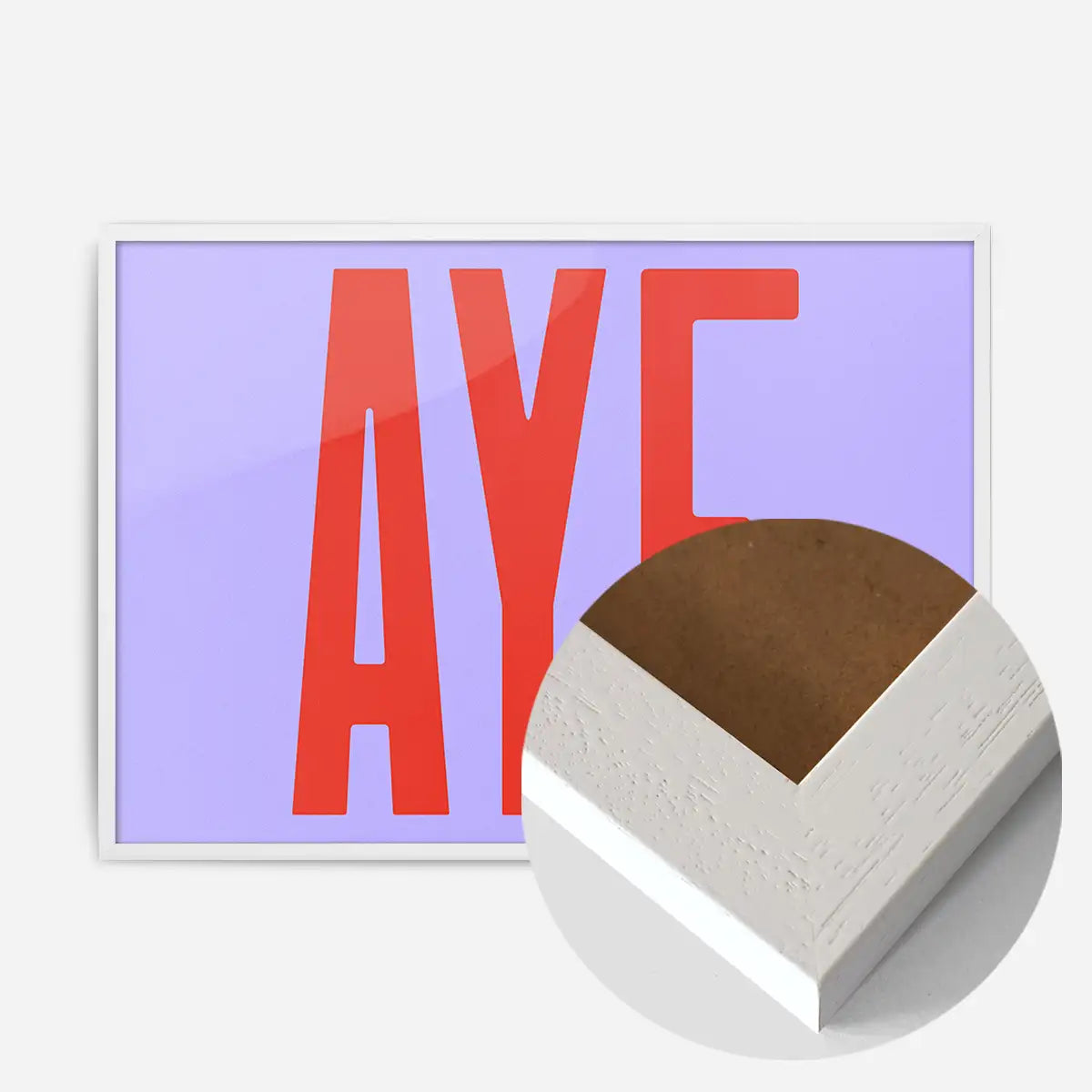 Aye Typography Quote Print - Red