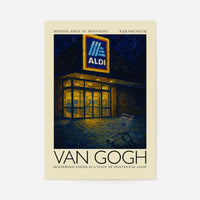 Van Gogh style Aldi parody painting print