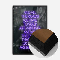 Wonderwall Oasis Lyrics Gig Background Print