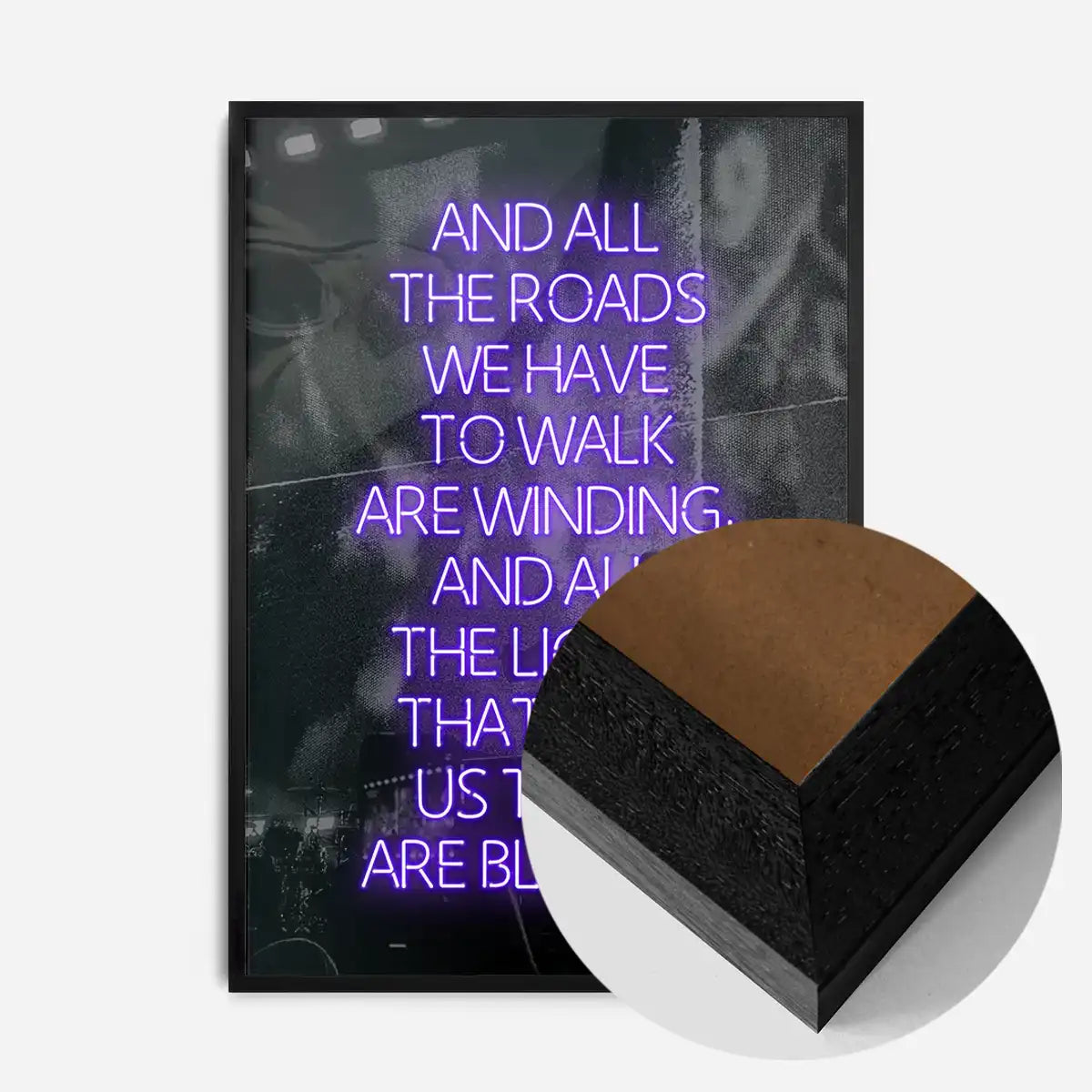 Wonderwall Oasis Lyrics Gig Background Print