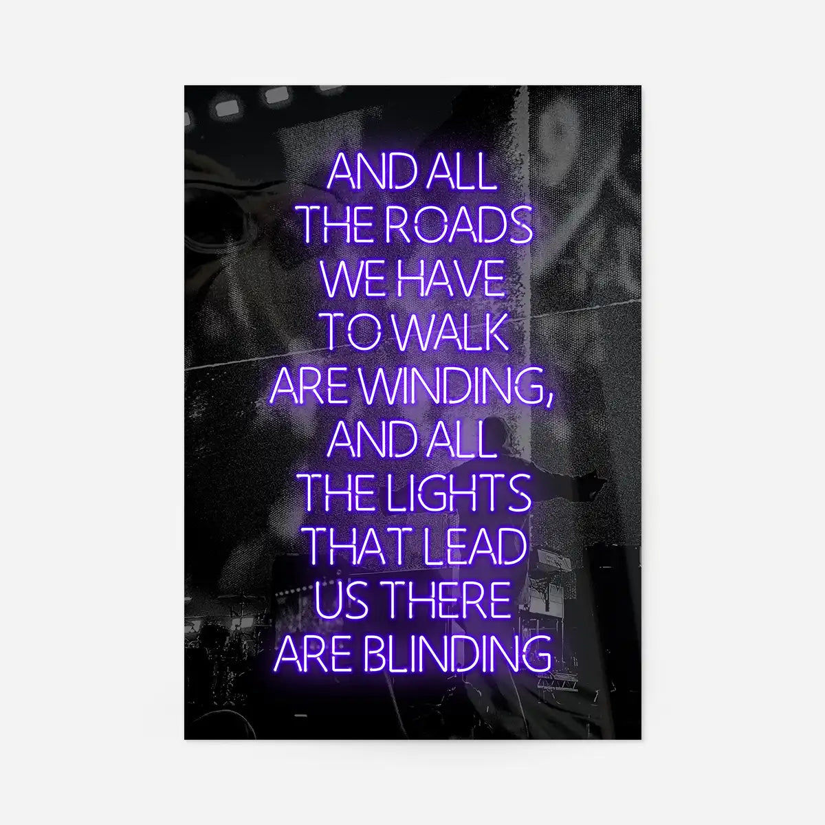 Wonderwall Oasis Lyrics Gig Background Print