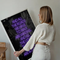 Wonderwall Oasis Lyrics Gig Background Print