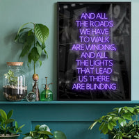 Wonderwall Oasis Lyrics Gig Background Print