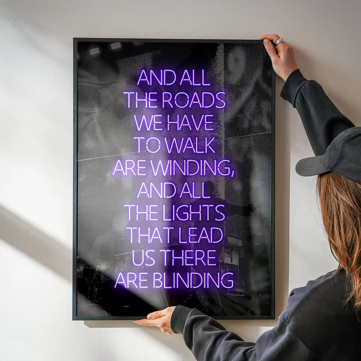 Wonderwall Oasis Lyrics Gig Background Print