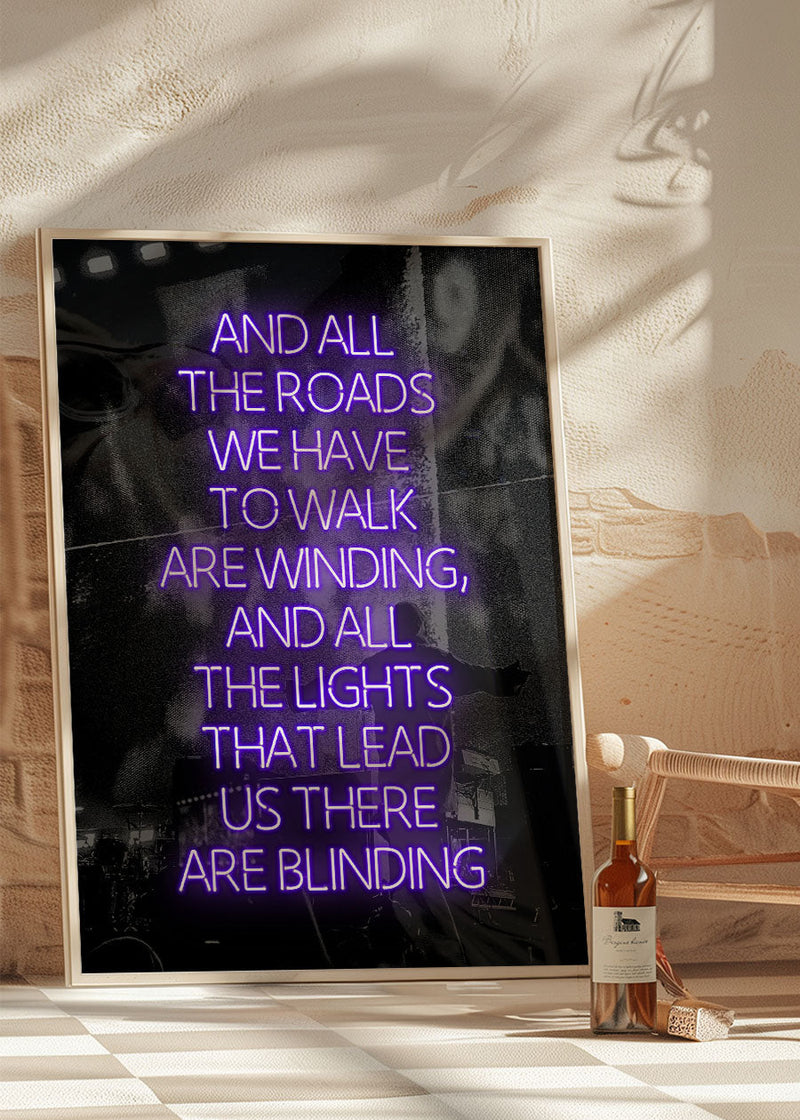 Wonderwall Oasis Lyrics Gig Background Print