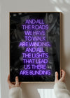 Wonderwall Oasis Lyrics Gig Background Print