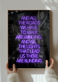 Wonderwall Oasis Lyrics Gig Background Print