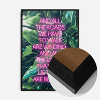 Wonderwall Oasis Lyrics Leaf Background Print