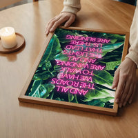 Wonderwall Oasis Lyrics Leaf Background Print