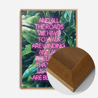 Wonderwall Oasis Lyrics Leaf Background Print